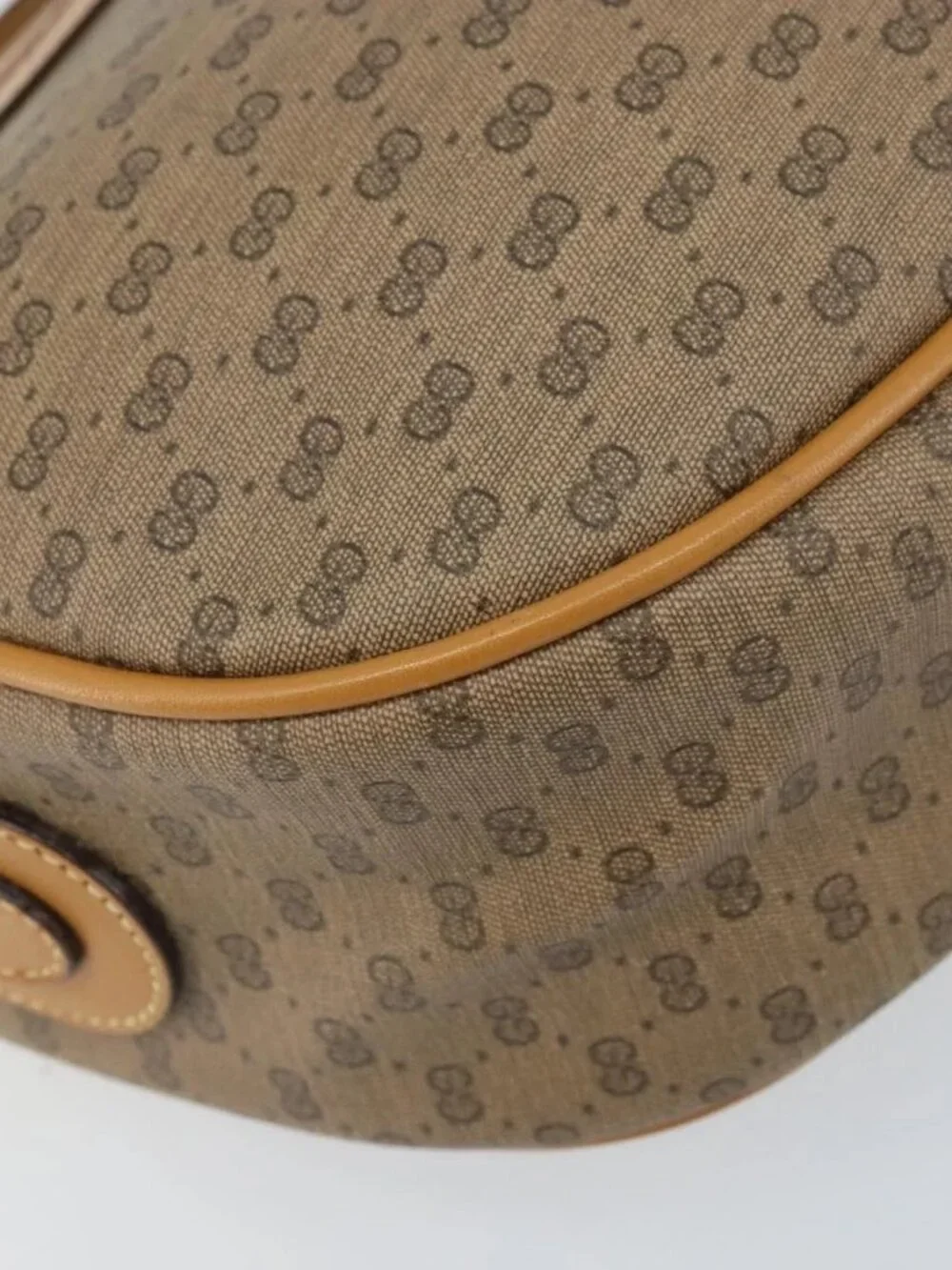 GUCCI Micro GG Supreme Web Sherry Line Bag PVC Beige 001 115 0918 Auth BA10601 - Picture 4 of 16